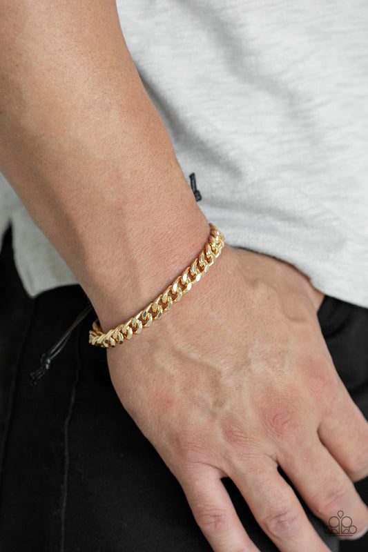 Hurrah - Gold Bracelet - Paparazzi Accessories