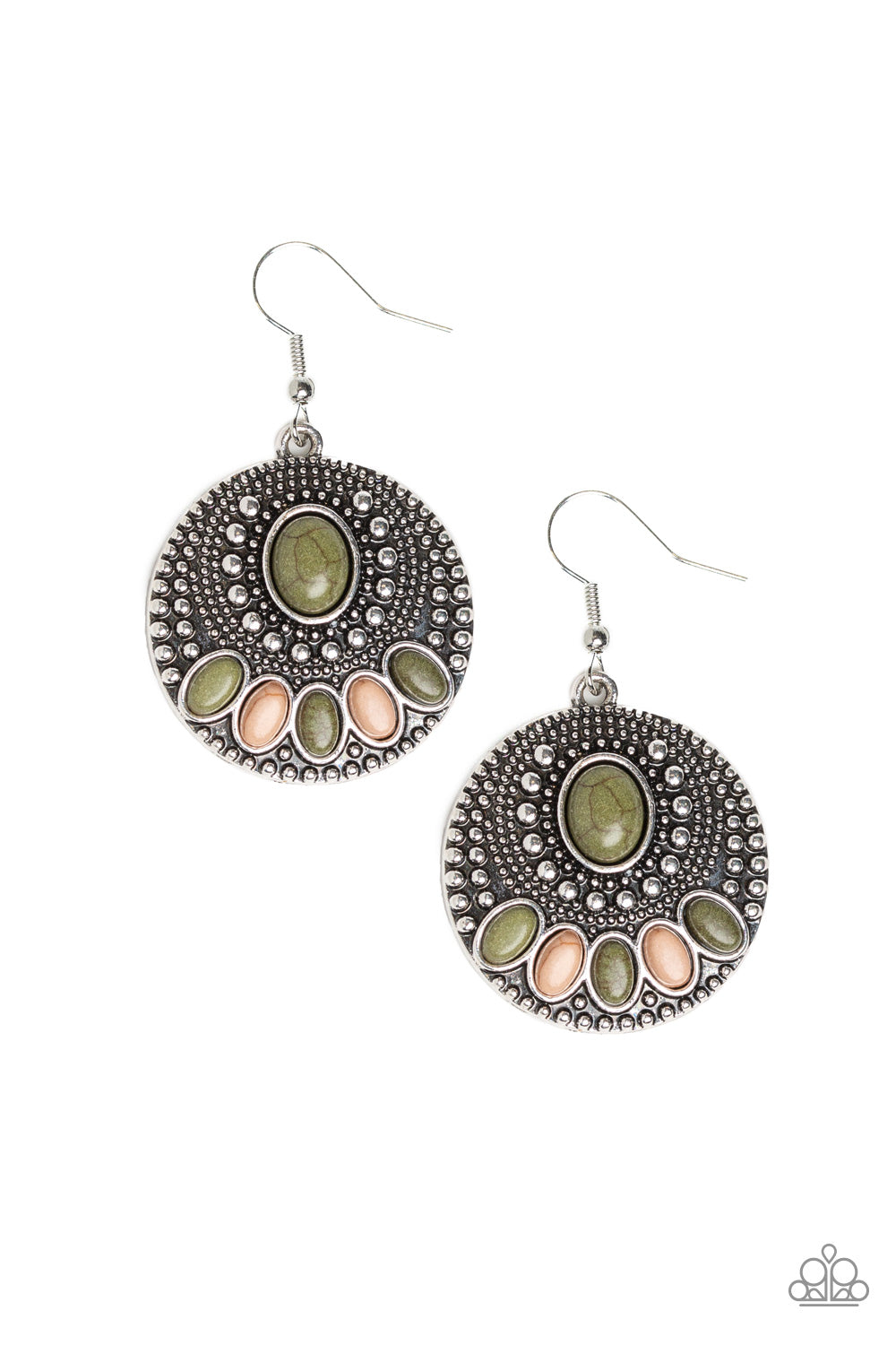 Sandstone Paradise - Green Earrings - Jazzy Jewels With Lady J