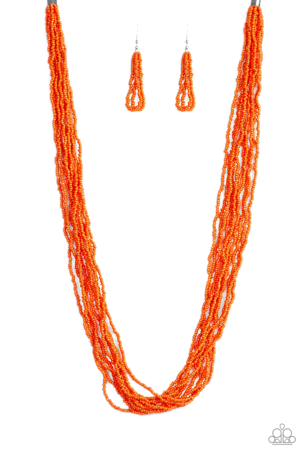 Congo Colada - Orange Necklace - Jazzy Jewels With Lady J