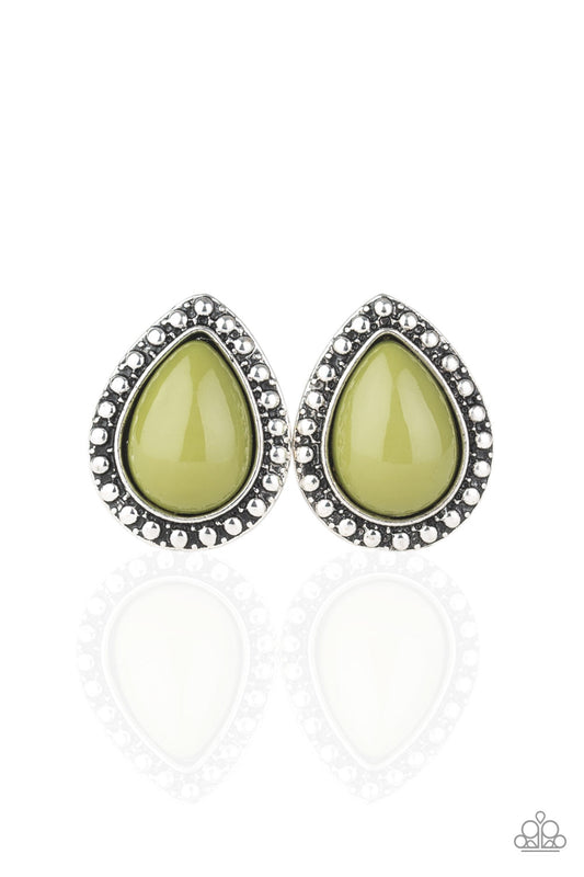 Boldly Beaded - Green Earrings - Jazzy Jewels With Lady J