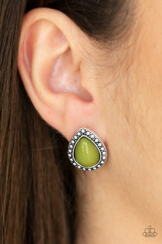 Boldly Beaded - Green Earrings - Jazzy Jewels With Lady J