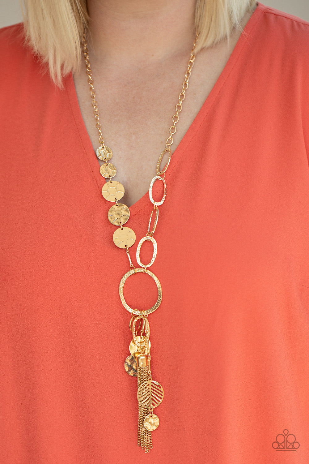 Trinket Trend - Gold Necklace - Paparazzi Accessories - Jazzy Jewels With Lady J