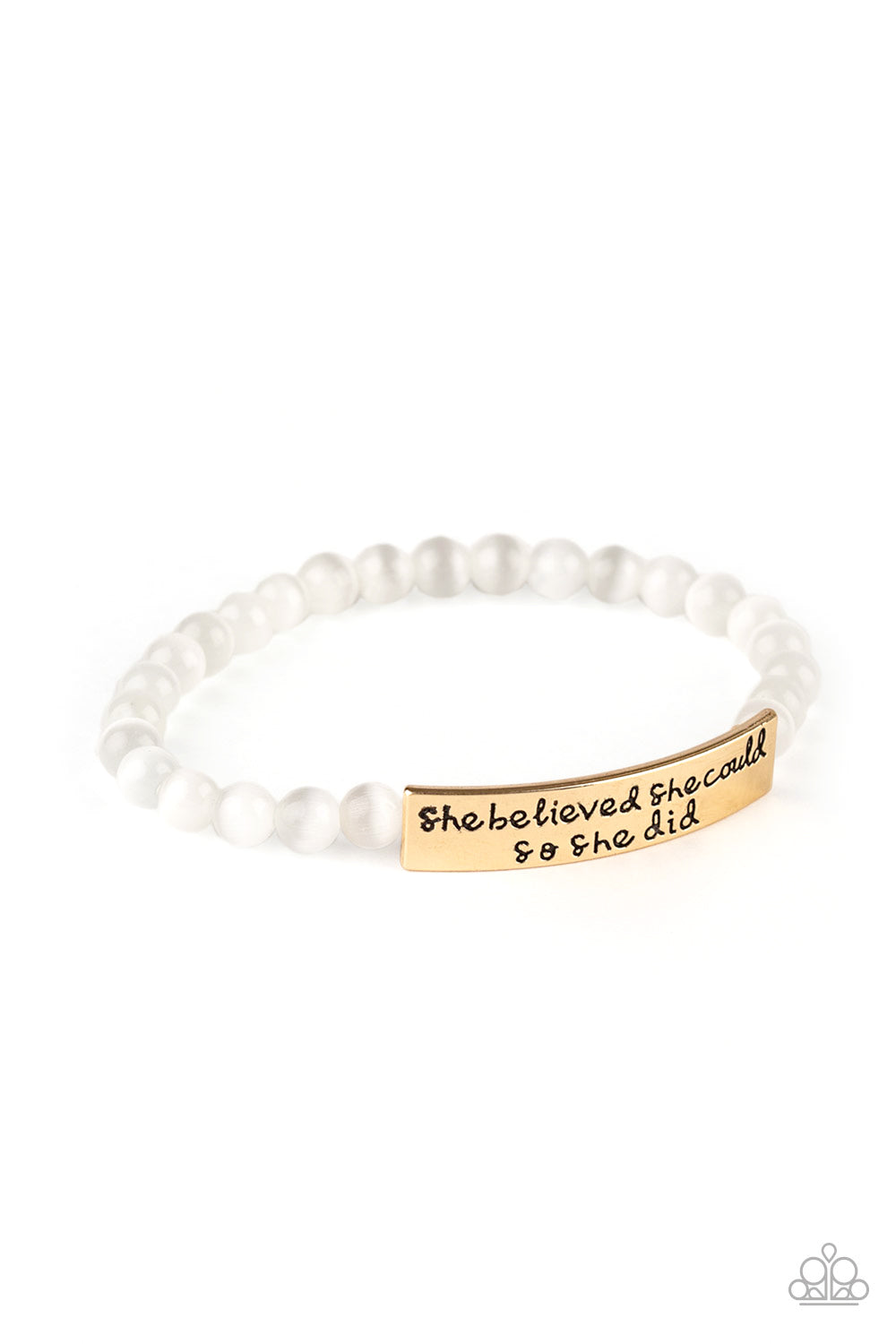 So She Did - Gold Bracelet - Paparazzi Accessories