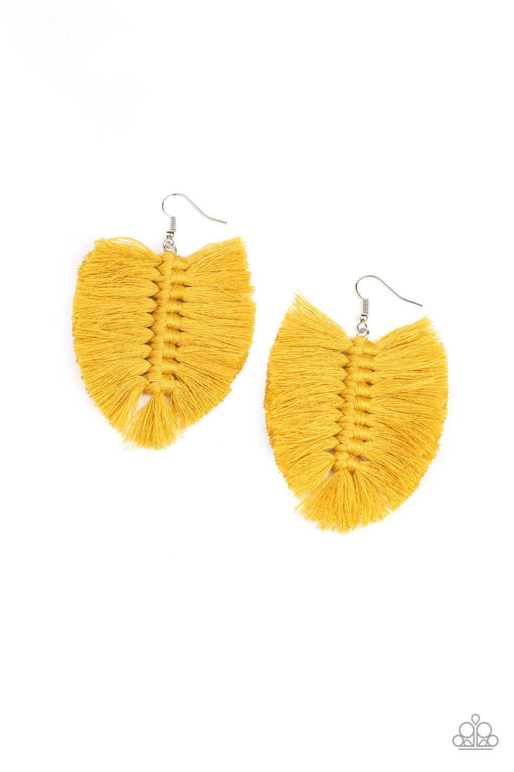 Knotted Native - Yellow Earrings - Paparazzi Accesspries
