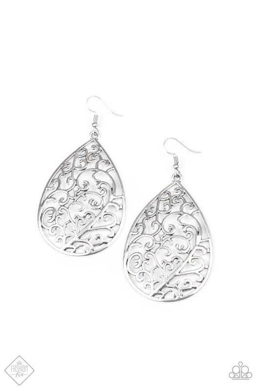 Grapevine Grandeur - Silver Earrings - Paparazzi Accessories