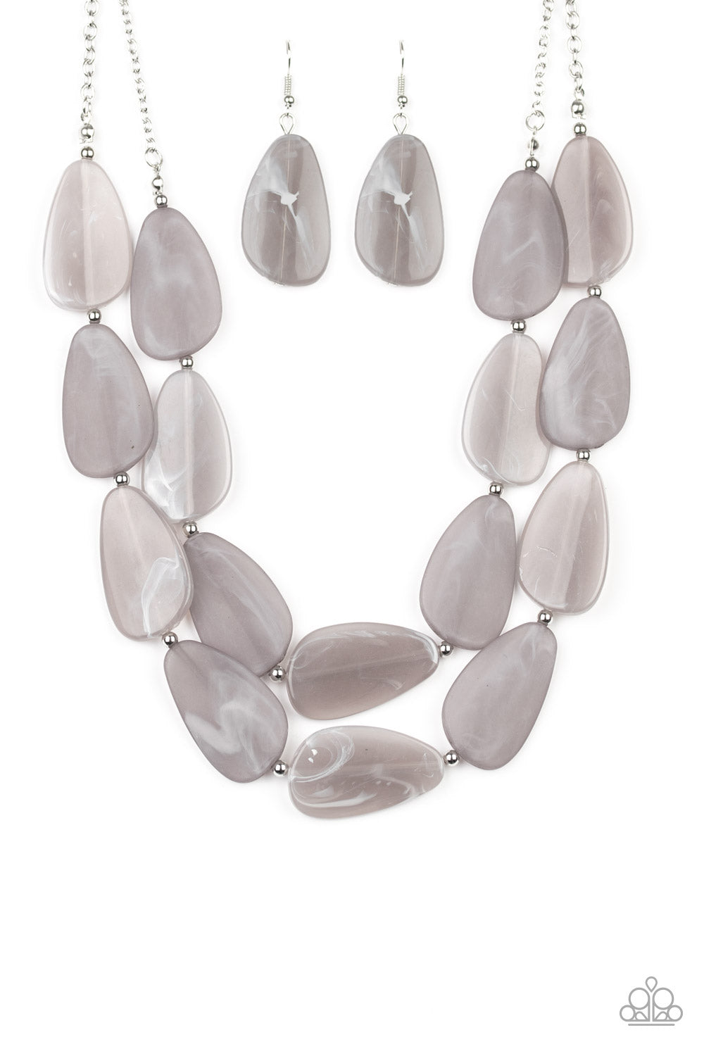 Colorfully Calming - Silver Necklace - Jazzy Jewels With Lady J