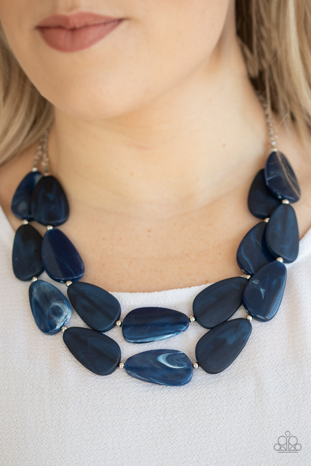 Colorfully Calming - Blue Necklace