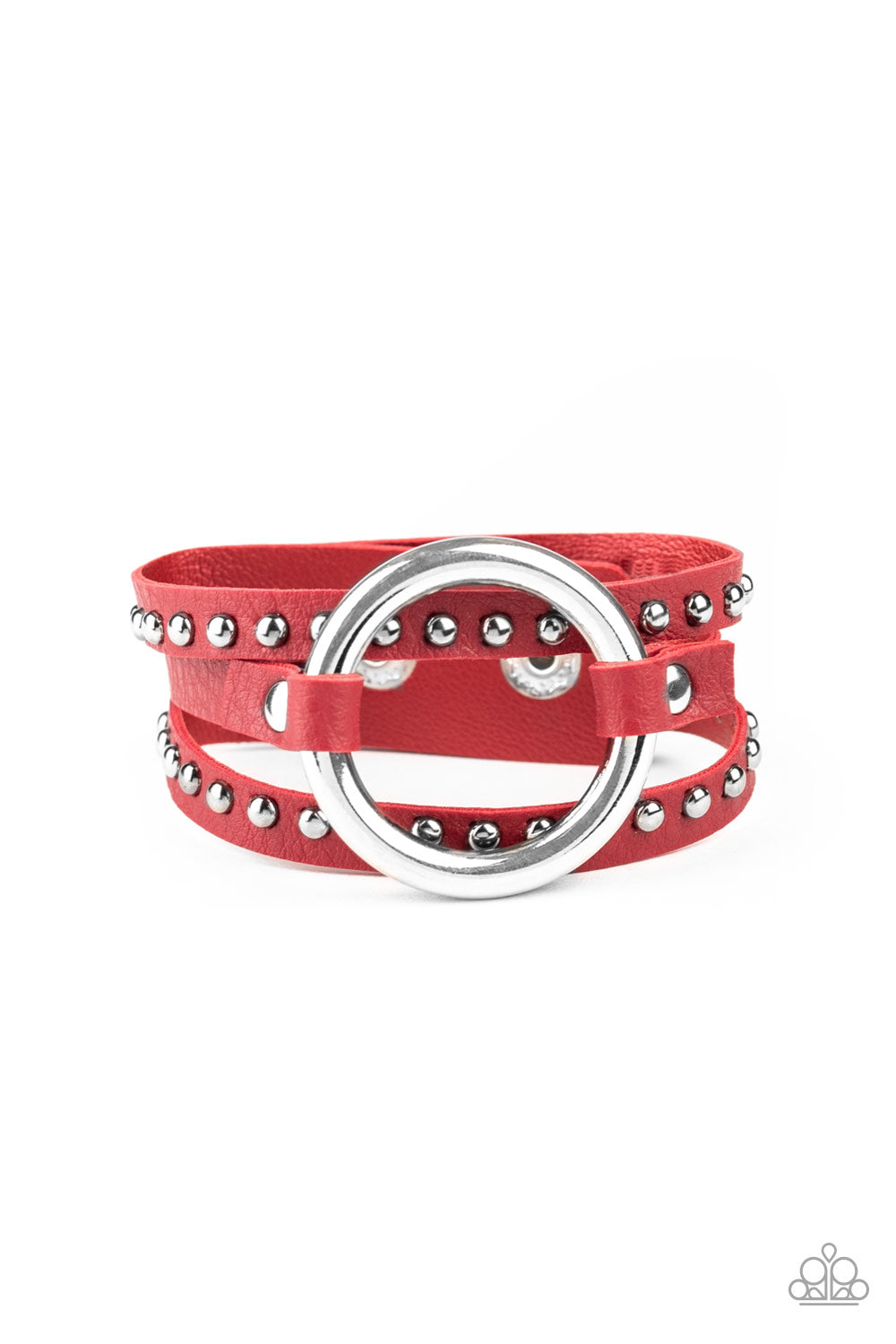 Studded Statement-Maker - Red - Jazzy Jewels With Lady J