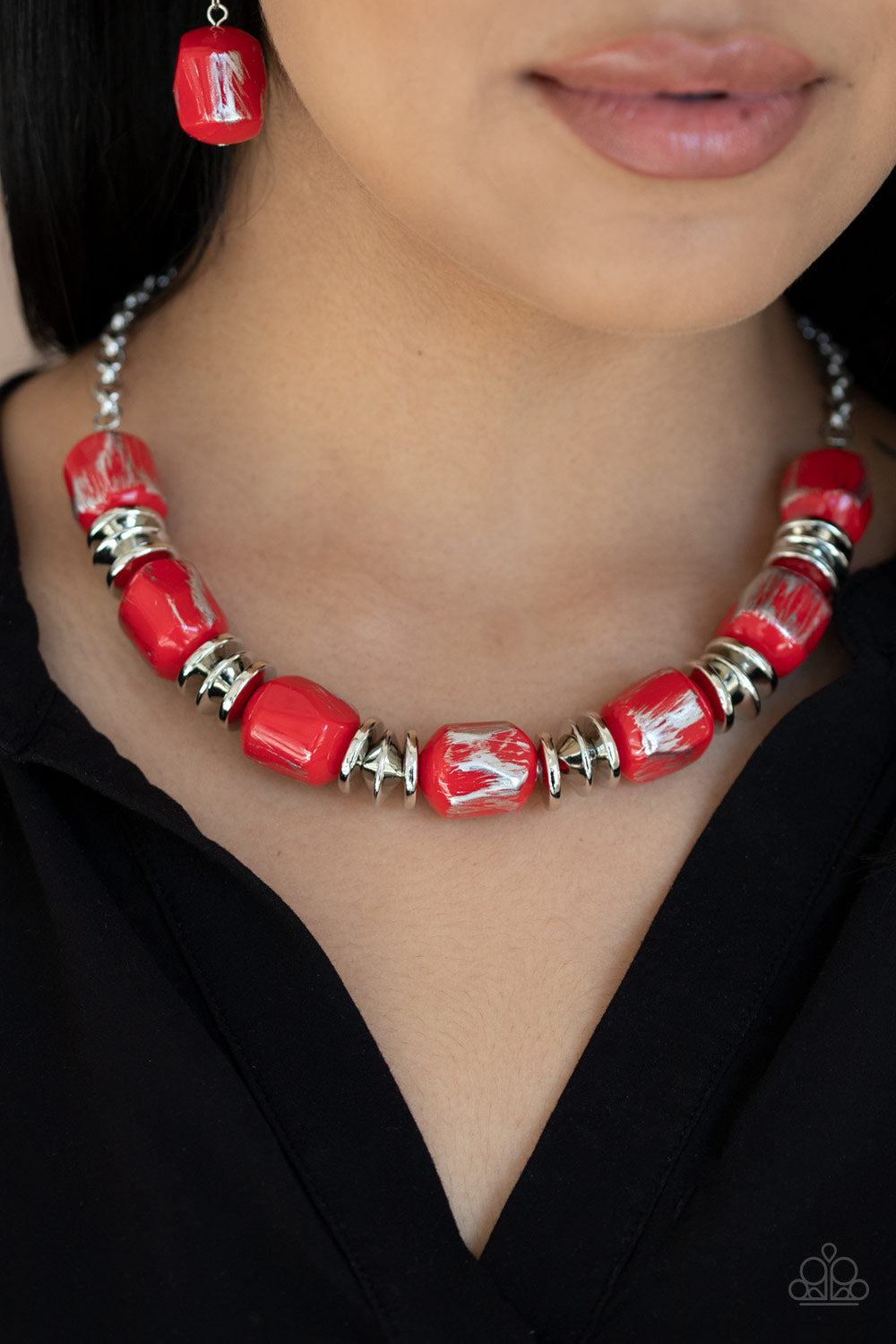 Girl Grit - Red Necklace - Jazzy Jewels With Lady J
