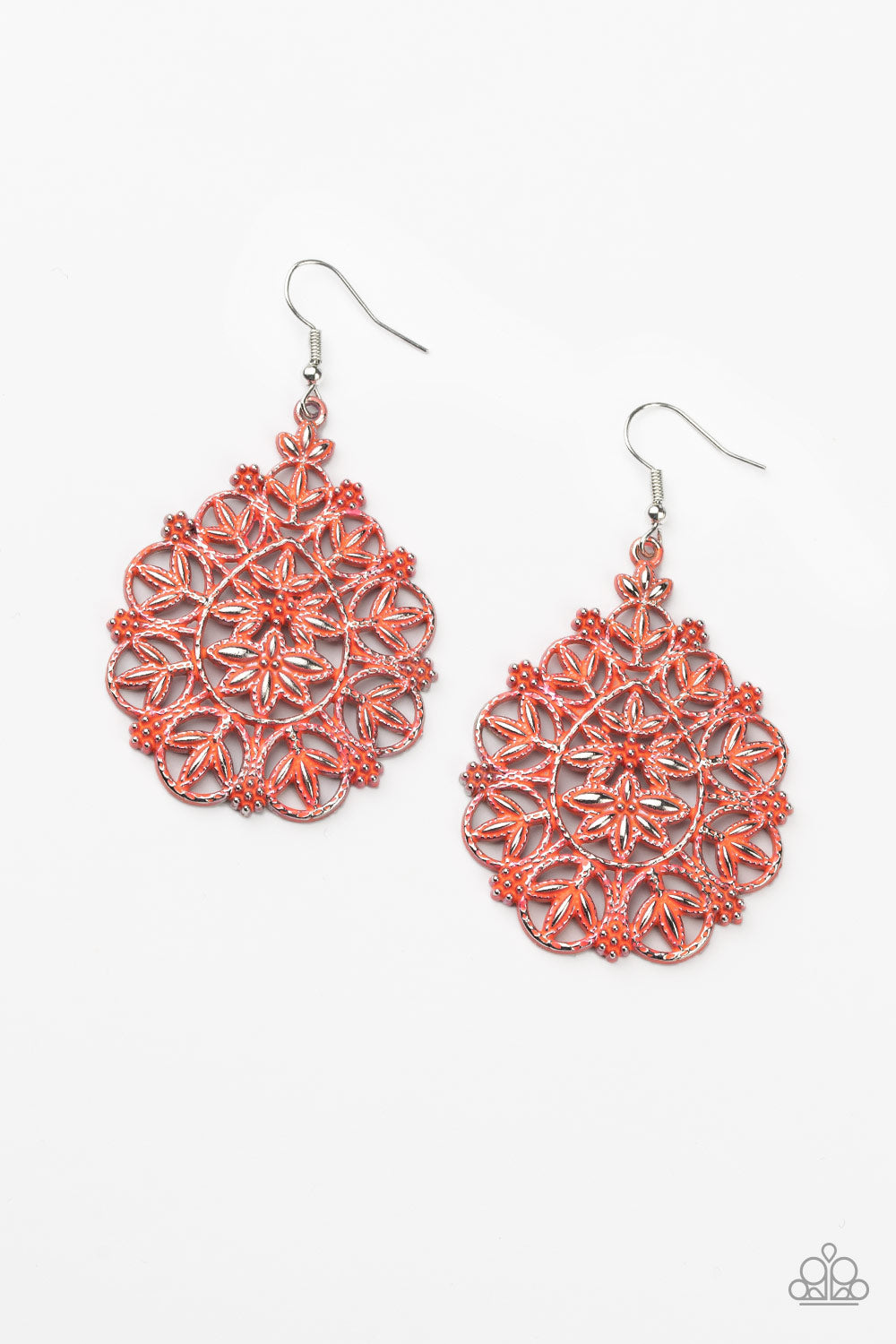 Floral Affair - Orange Earrings