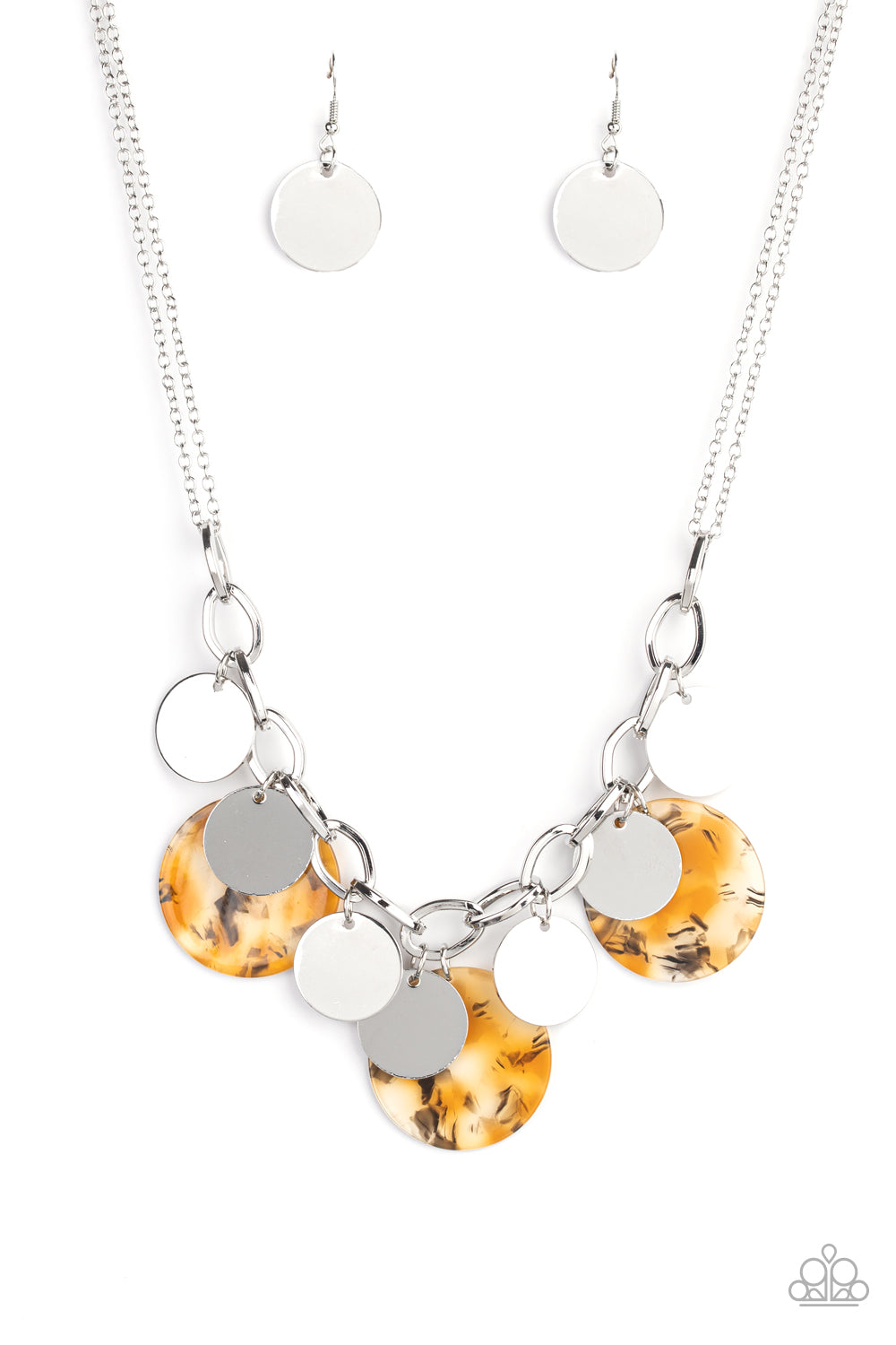 Confetti Confection - Yellow Necklace - Jazzy Jewels With Lady J