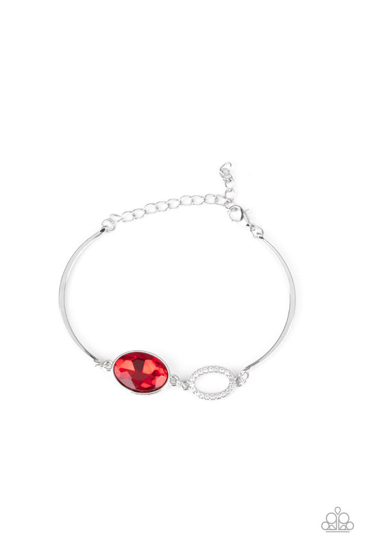 Glamorous Glow - Red Bracelet - Jazzy Jewels With Lady J