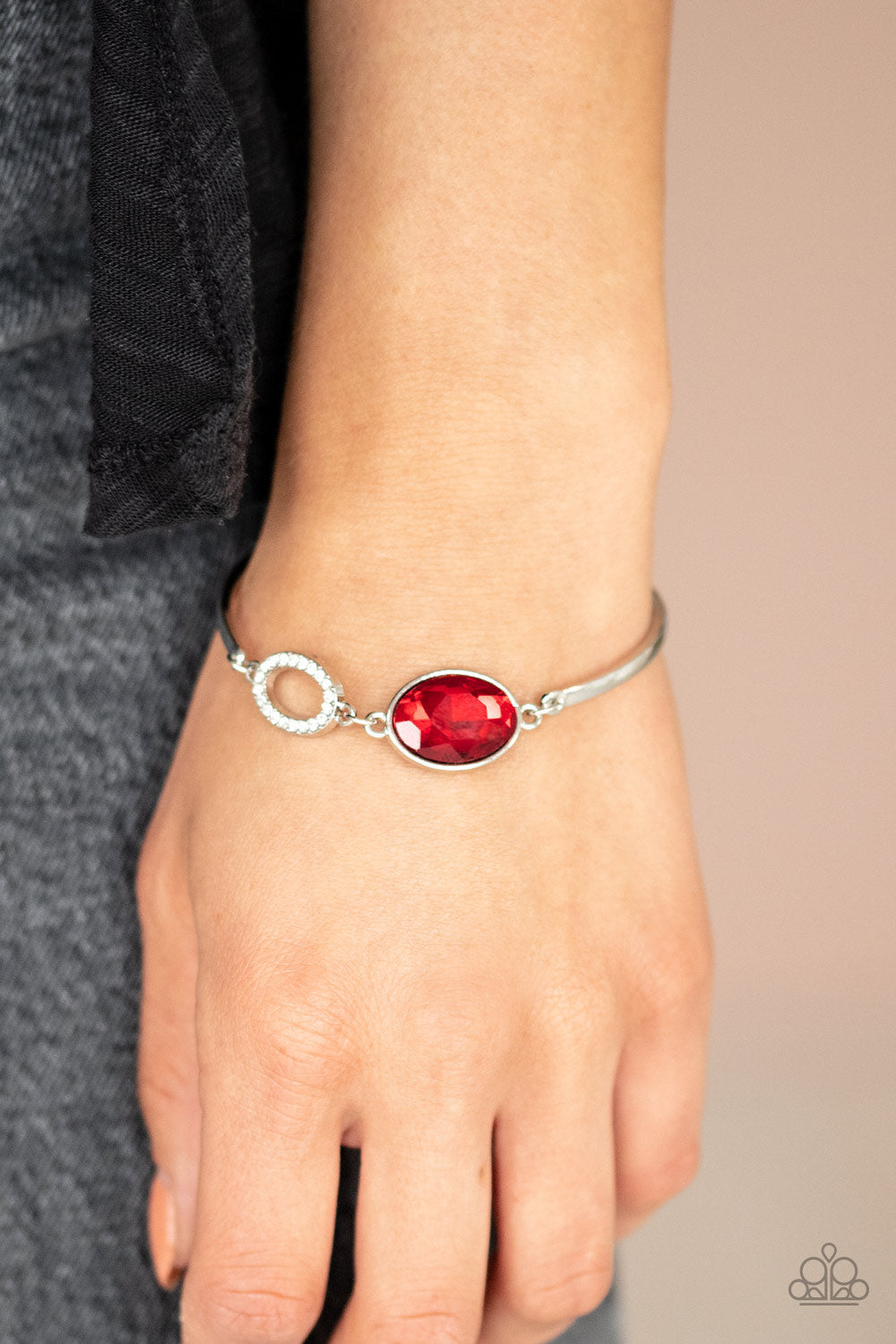 Glamorous Glow - Red Bracelet - Jazzy Jewels With Lady J