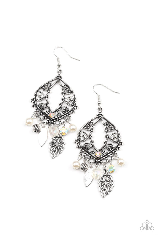Garden Picnic - White Earrings - Jazzy Jewels With Lady J