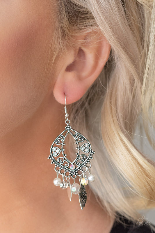 Garden Picnic - White Earrings - Jazzy Jewels With Lady J