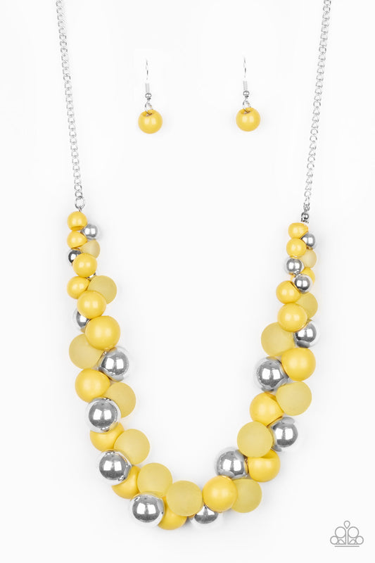 Bubbly Brilliance - Yellow Necklace