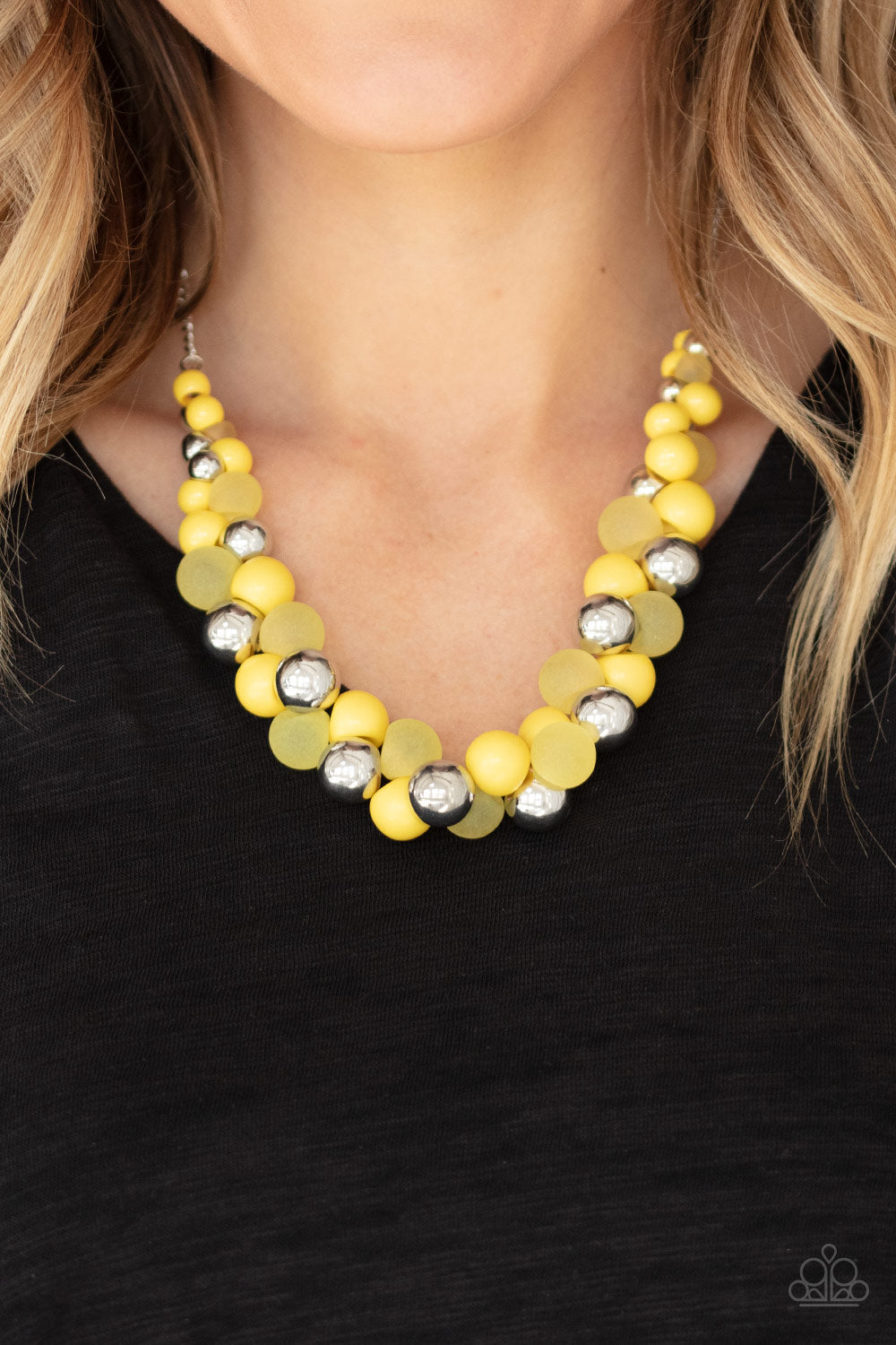 Bubbly Brilliance - Yellow Necklace