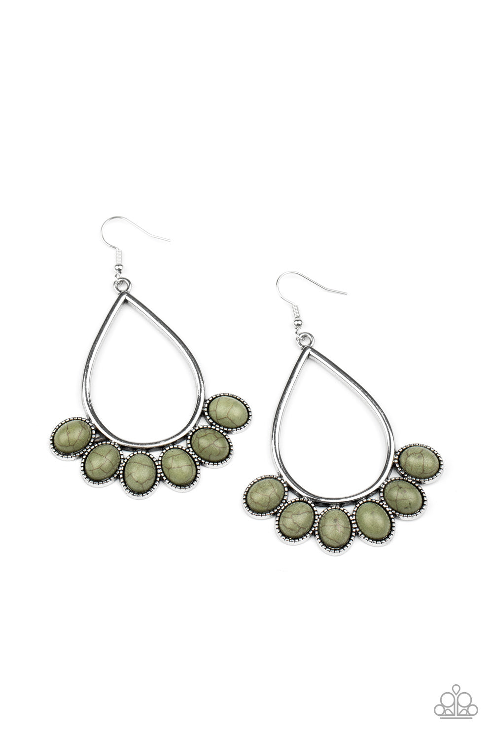 Stone Sky - Green Earrings - Jazzy Jewels With Lady J