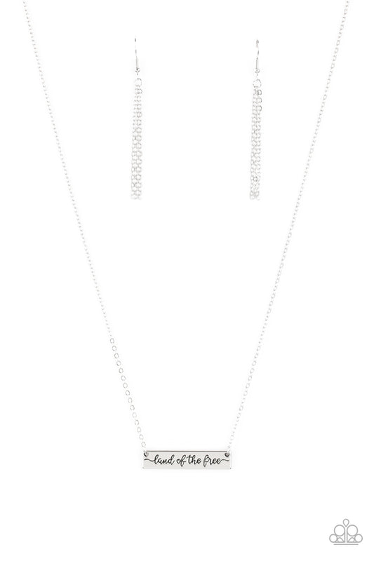 Land Of The Free - Silver Necklace - Paparazzi Accessories