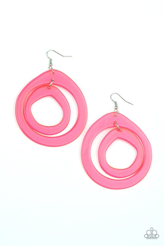 Show Your True NEONS - Pink Earrings - Paparazzi Accessories