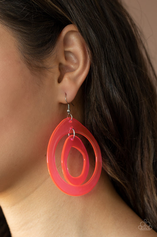 Show Your True NEONS - Pink Earrings - Paparazzi Accessories