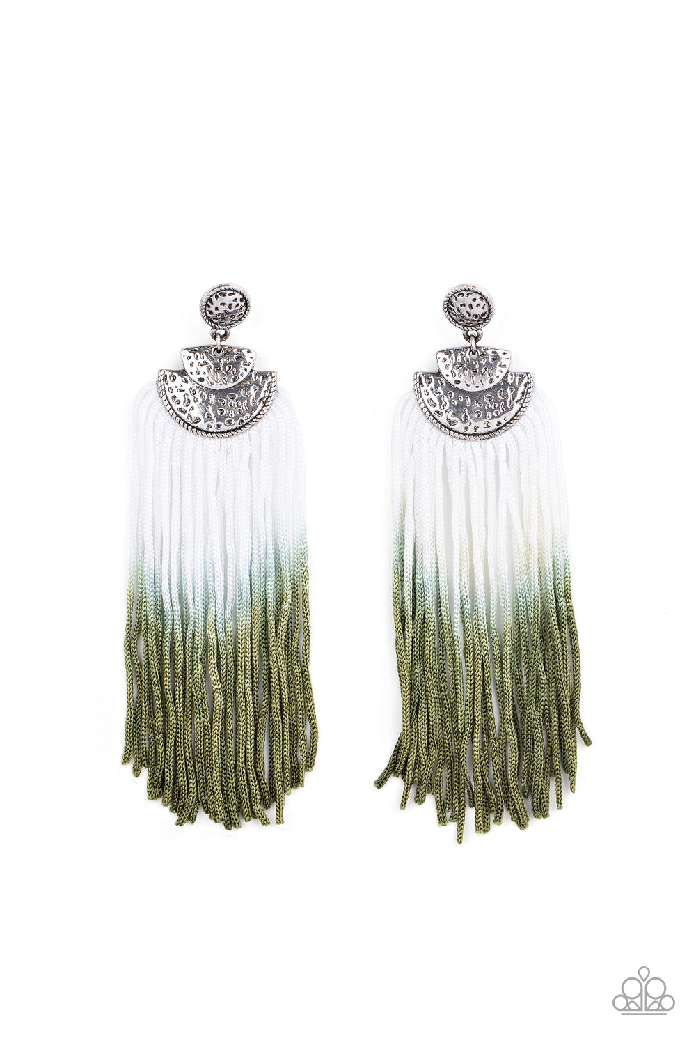 DIP It Up - Green Earrings - Jazzy Jewels With Lady J