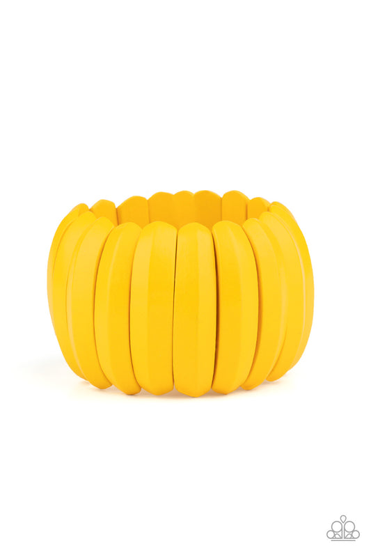 Colorfully Congo - Yellow Bracelet - Jazzy Jewels With Lady J