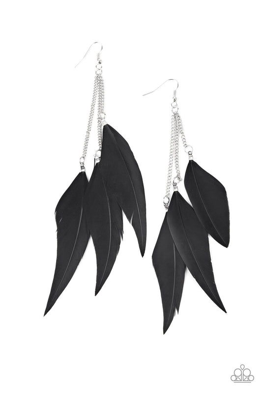 West Side Western - Black Earrings - Paparazzi Accessories