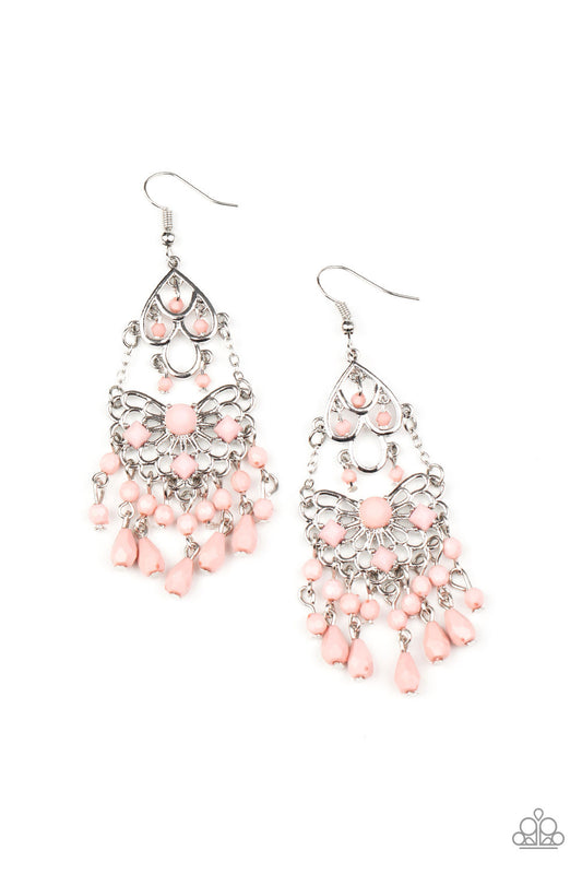 Glass Slipper Glamour - Pink Earrings