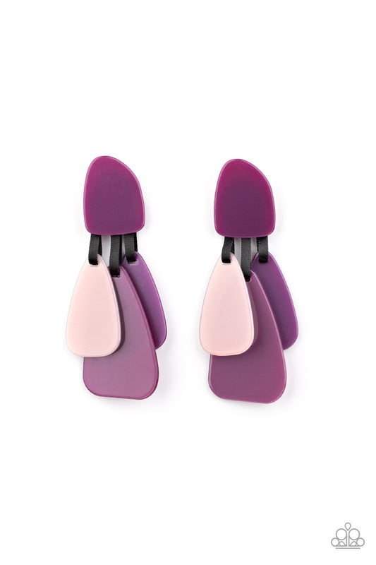 All FAUX One - Purple Earrings - Paparazzi Accessories
