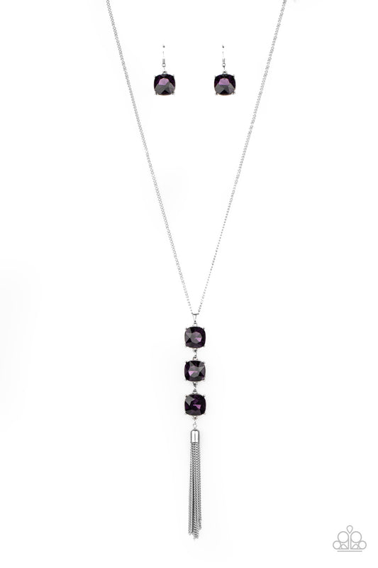 GLOW Me The Money! - Purple Necklace