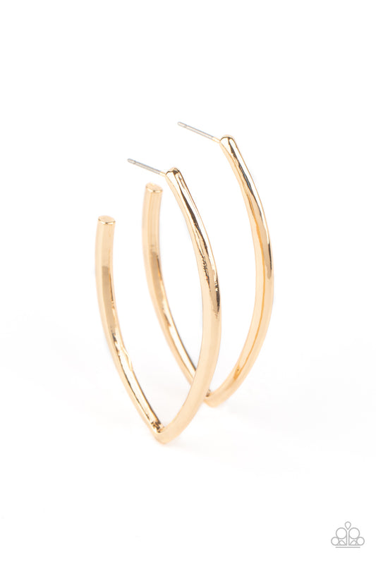 Point-Blank Beautiful - Gold Earrings - Paparazzi Accessories