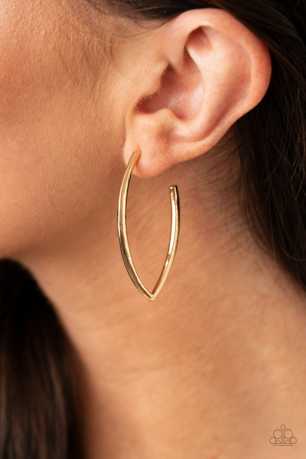 Point-Blank Beautiful - Gold Earrings - Paparazzi Accessories
