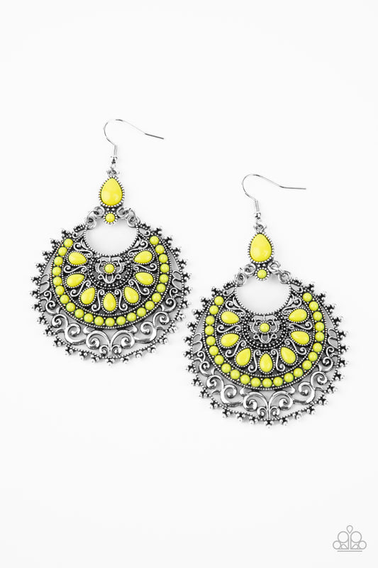 Laguna Leisure - Yellow Earrings - Paparazzi Accessories