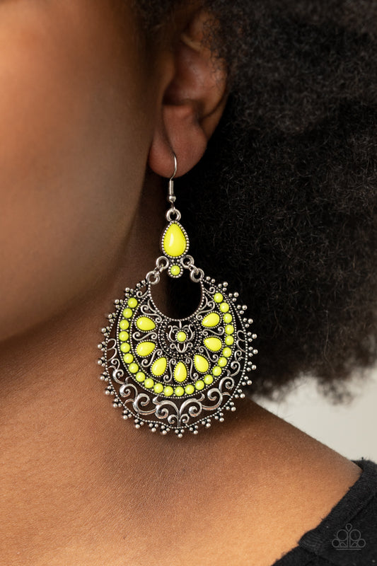 Laguna Leisure - Yellow Earrings - Paparazzi Accessories