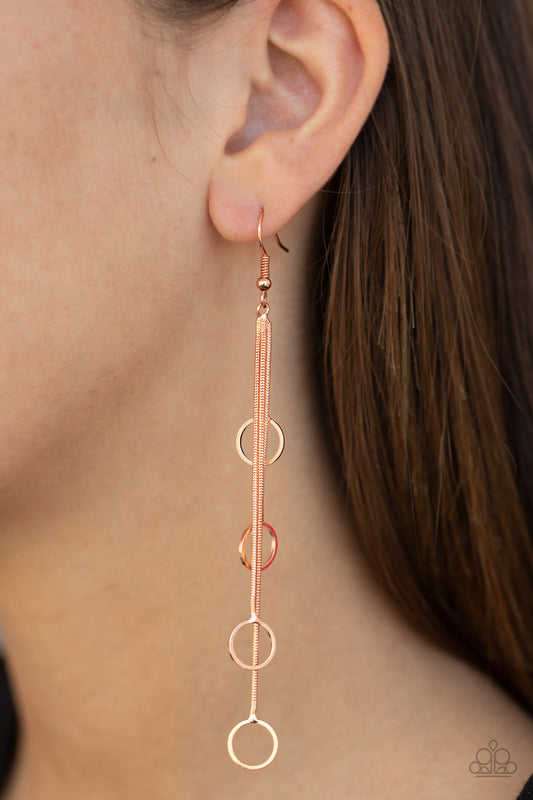 Full Swing Shimmer - Copper Earrings - Jazzy Jewels With Lady J