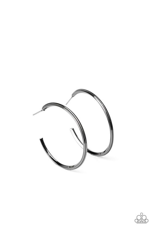 Chic As Can Be - Black Earrings - Paparazzi Accessories