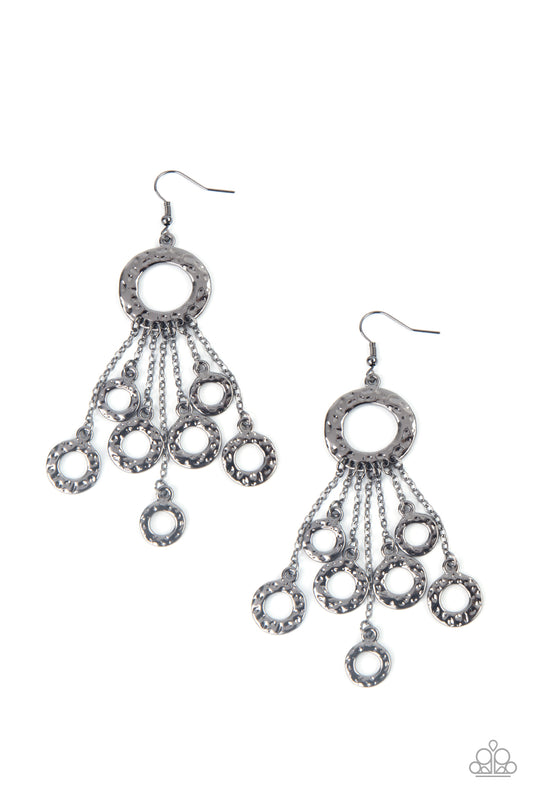 Right Under Your NOISE - Black Earrings - Paparazzi Accessories