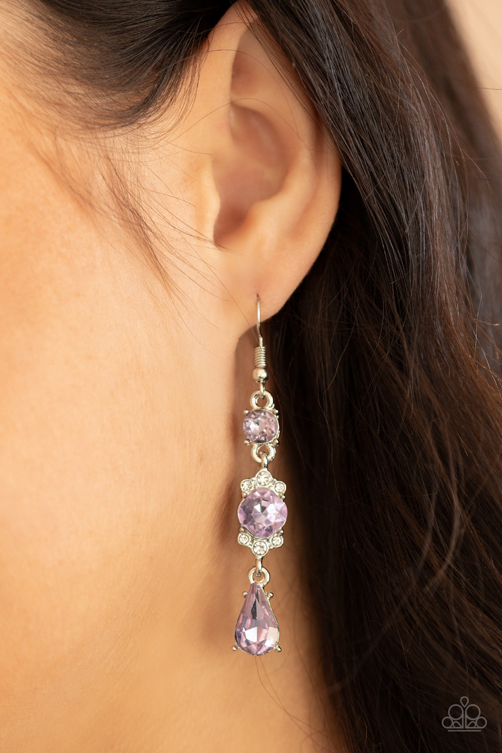 Outstanding Opulence - Purple Earrings - Paparazzi Accessories