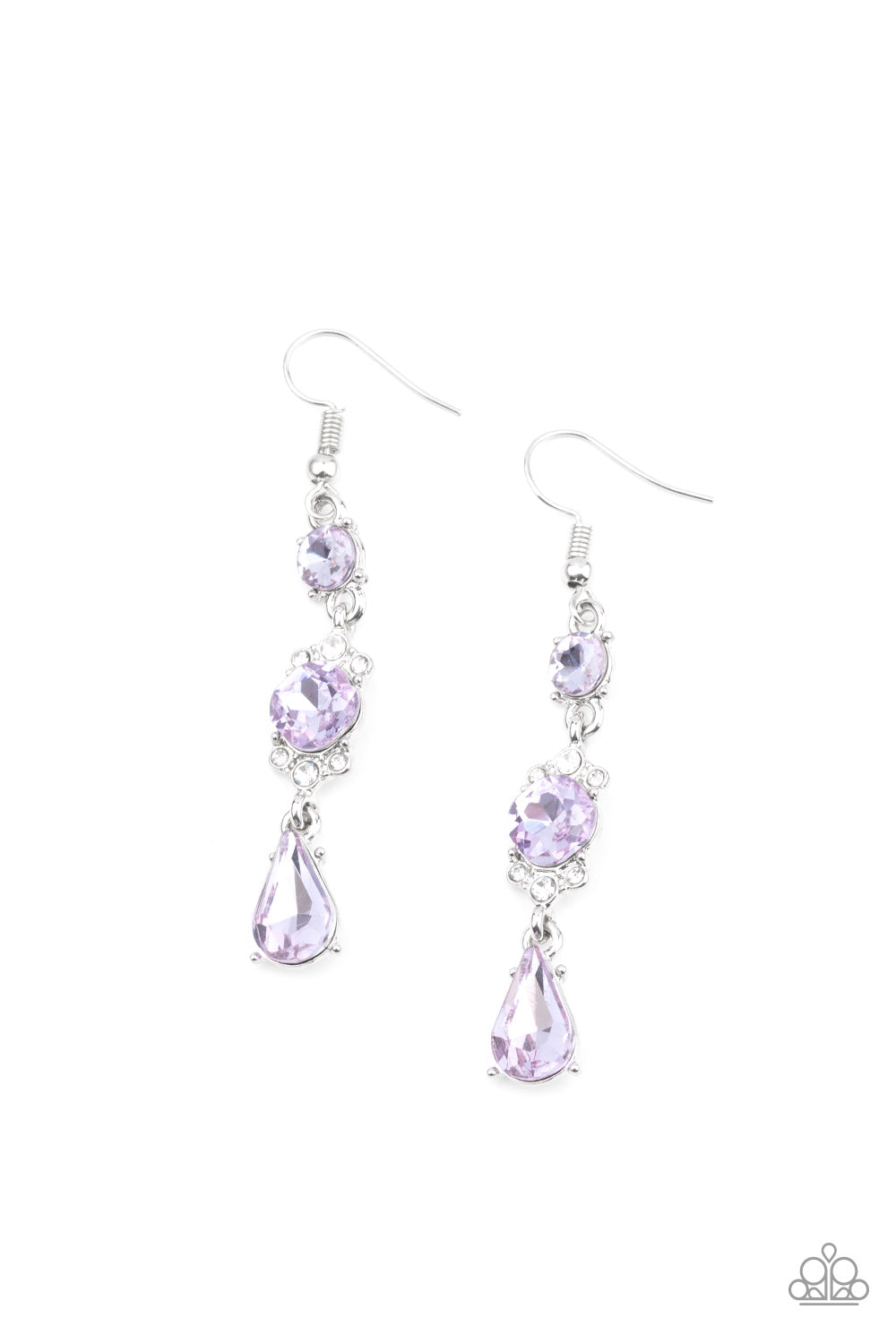 Outstanding Opulence - Purple Earrings - Paparazzi Accessories