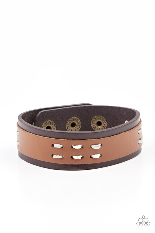 Blaze A Trail - Brown Bracelet