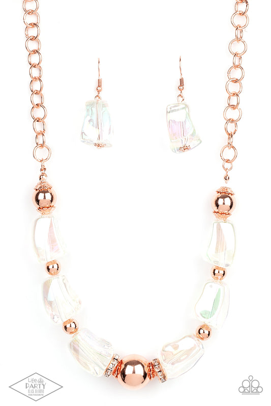Iridescently Ice Queen - Copper Necklace - Paparazzi Accessories