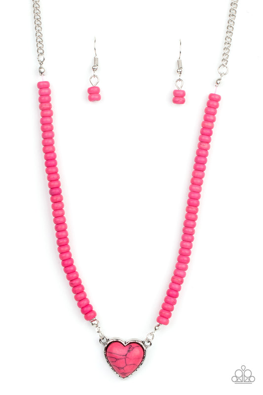 Country Sweetheart - Pink Necklace