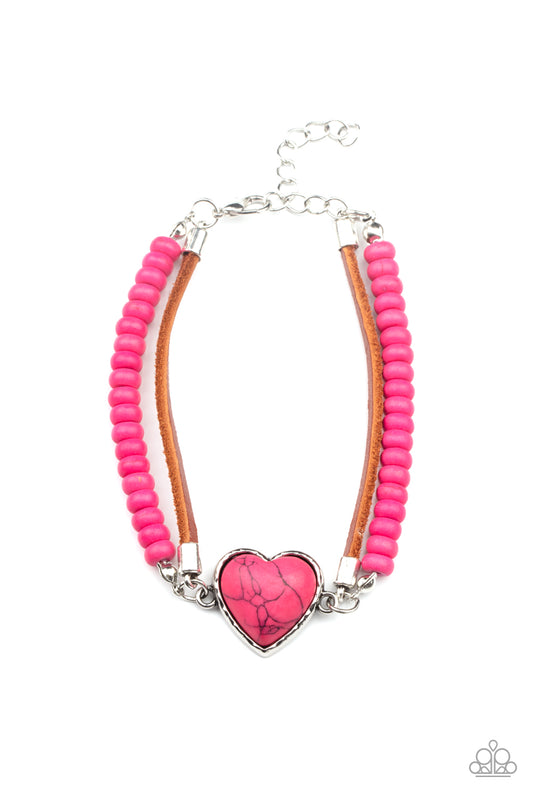 Charmingly Country - Pink Bracelet