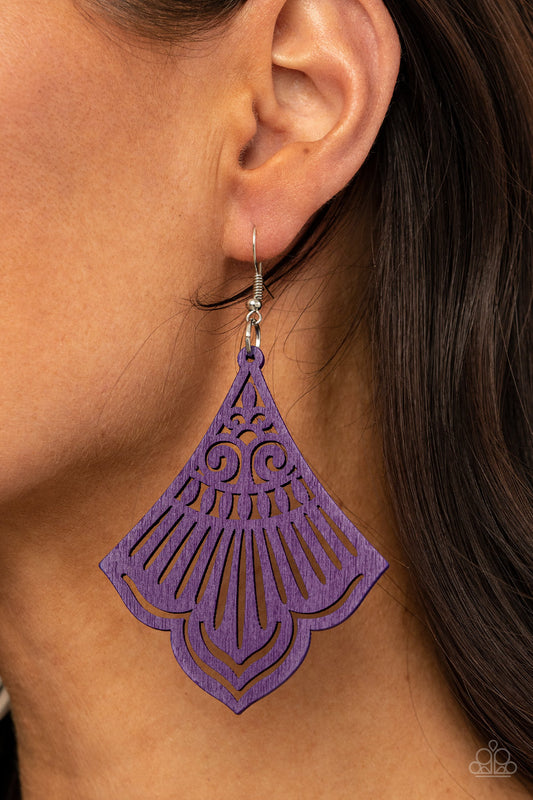 Eastern Escape - Purple Earrings - Paparazzi Accessories