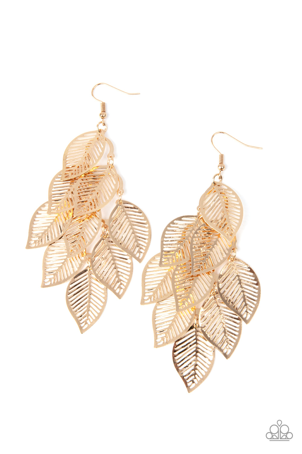 Limitlessly Leafy - Gold Earrings - Paparazzi Accessories