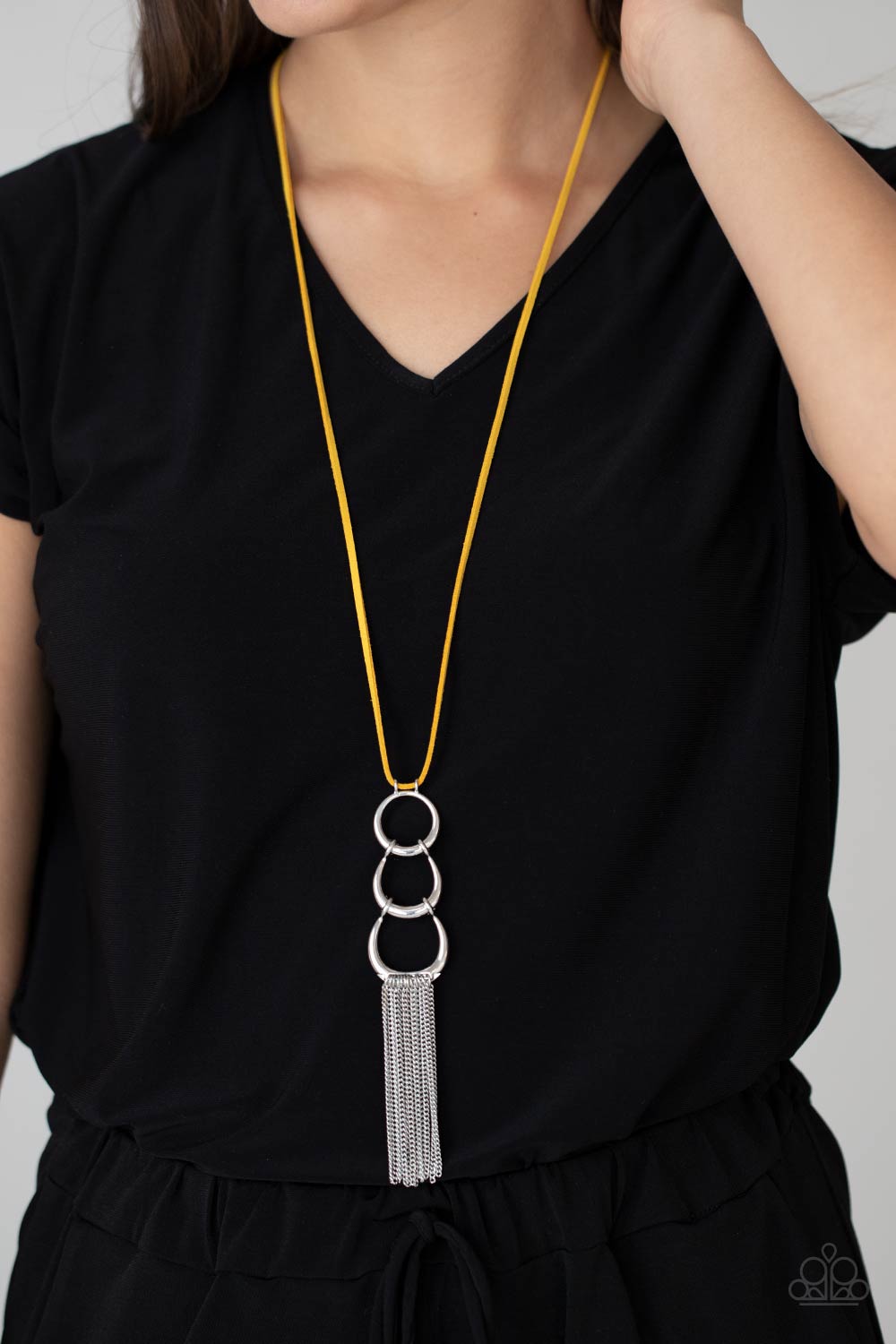 Industrial Conquest - Yellow Necklace - Paparazzi Accessories