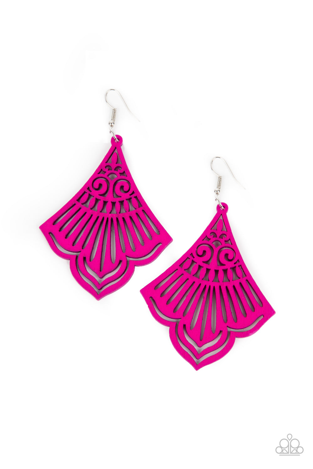 Eastern Escape - Pink Earring - Paparazzi Accessories