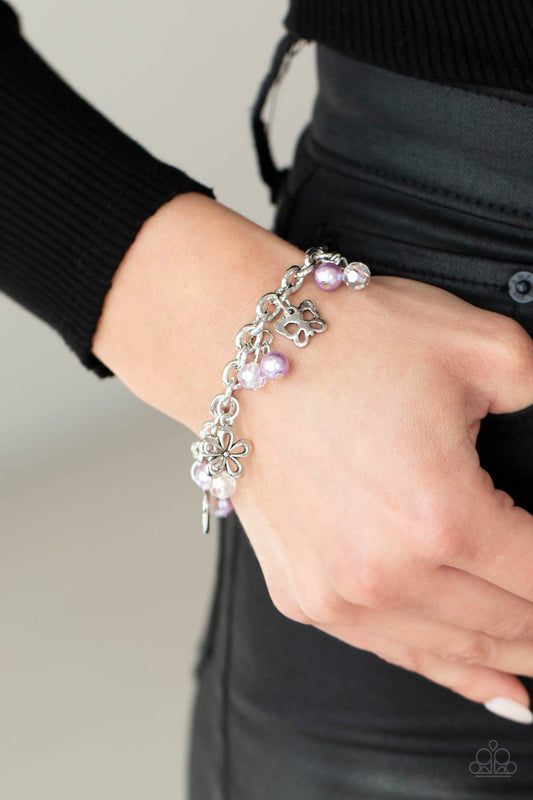 Retreat into Romance - Purple Bracelet - Paparazzi Accessories