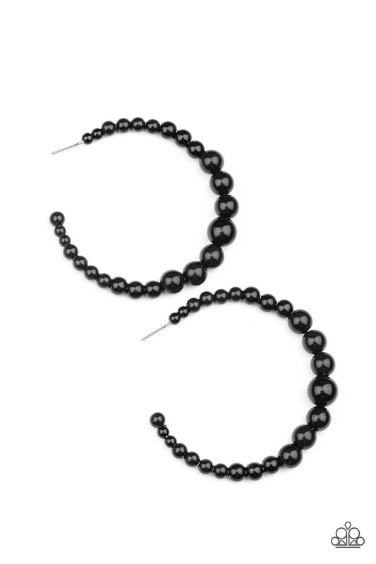 Glamour Graduate - Black Earrings - Paparazzi Accessories